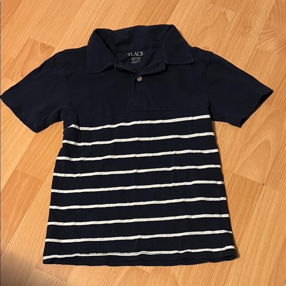 4/$20 Kids Striped Polo Shirts bundle - Navy and White size 5/6 - Picture 6 of 8